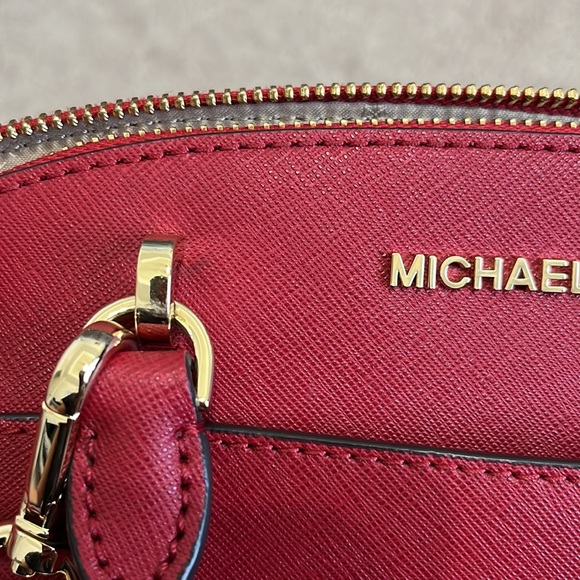 Red Michael Kors Emmy Dome satchel - Picture 10 of 14
